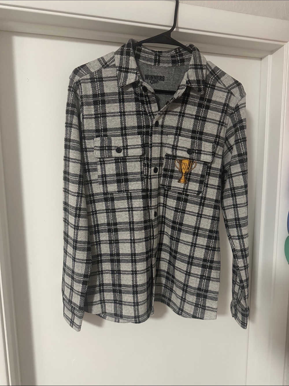 Winners Club Black, White & Gold Flannel long sleeve